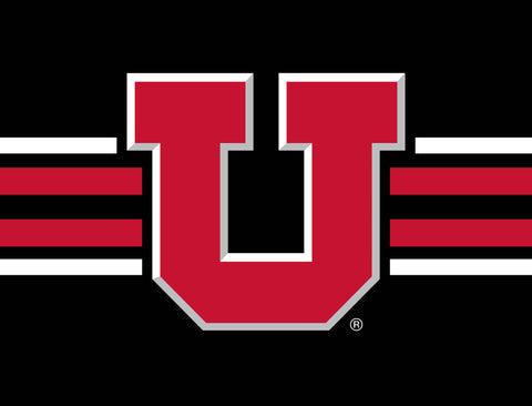 Utah Utes Stripe Black Yardsy Sign