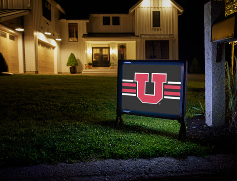 Utah Utes Stripe Black Yardsy Sign
