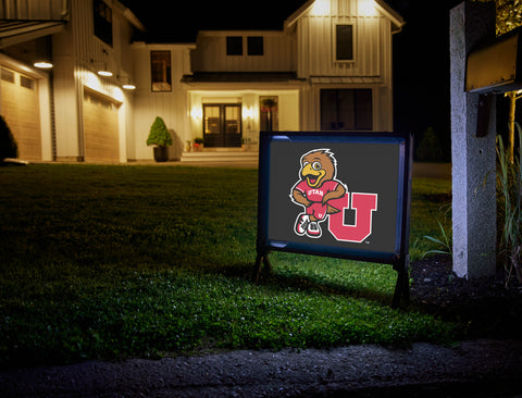 Swoop University of Utah Black Yardsy Sign