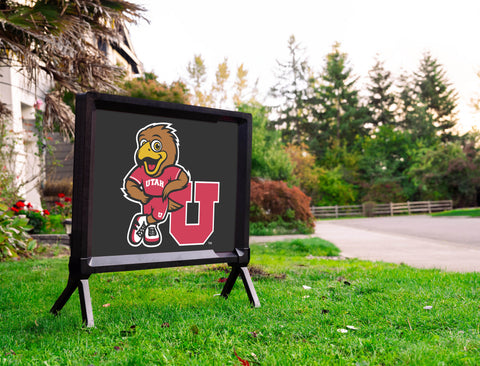Swoop University of Utah Black Yardsy Sign