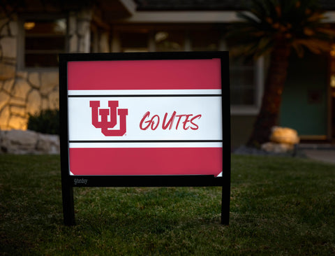 Utah Go Utes Red Yardsy Sign - Hero
