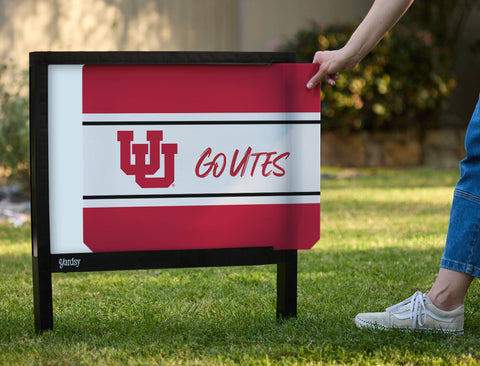 Utah Go Utes Red Yardsy Sign - Interchangeable