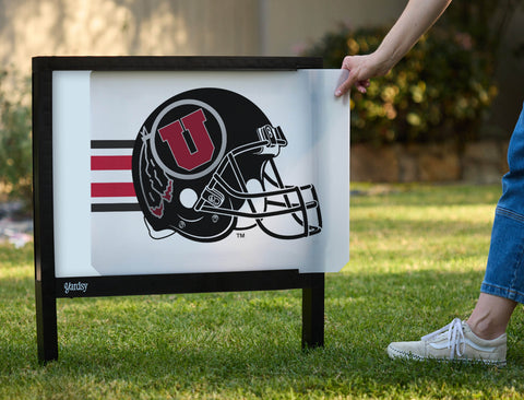 Utah Helmet Black Yardsy Sign - Interchangeable