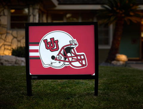 Utah Helmet Red Stripe Yardsy Sign - Hero