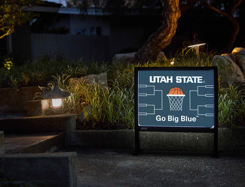 Utah State Basketball Yardsy Sign - Flat Feet