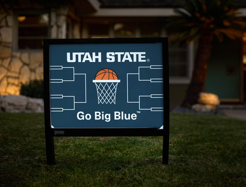 Utah State Basketball Yardsy Sign - Hero