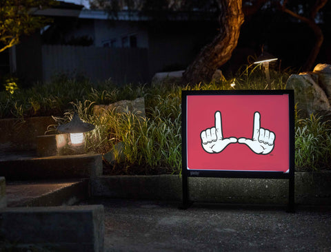 Utah "U" Hand Red Yardsy Sign - Flat Feet