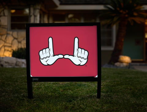 Utah "U" Hand Red Yardsy Sign - Hero