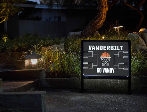 Vanderbilt Basketball Yardsy Sign - Flat Feet