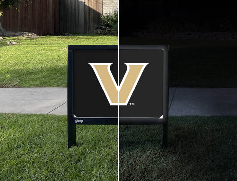 Vanderbilt University Athletic Mark Black Yardsy Sign - Day Night