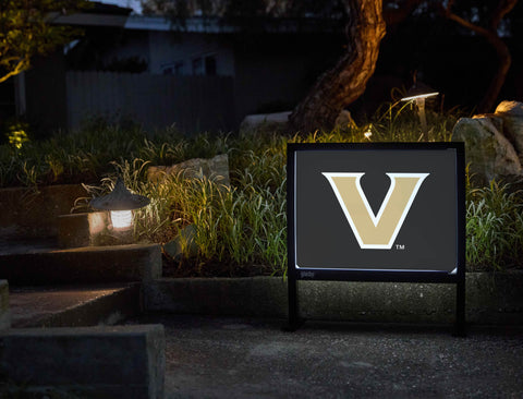 Vanderbilt University Athletic Mark Black Yardsy Sign - Flat Feet