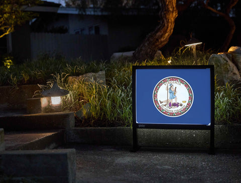 Virginia State Flag Yardsy Sign - Flat Feet