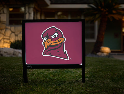 Virginia Tech Hokies Bird Mascot Maroon Yardsy Sign - Hero
