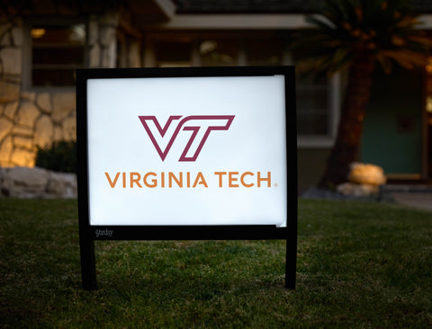 Virginia Tech Institutional Mark White Yardsy Sign - Hero