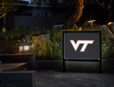 Virginia Tech VT Athletics Mark Black Yardsy Sign - Flat Feet