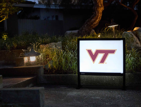 Virginia Tech VT Athletics Mark White Yardsy Sign - Flat Feet