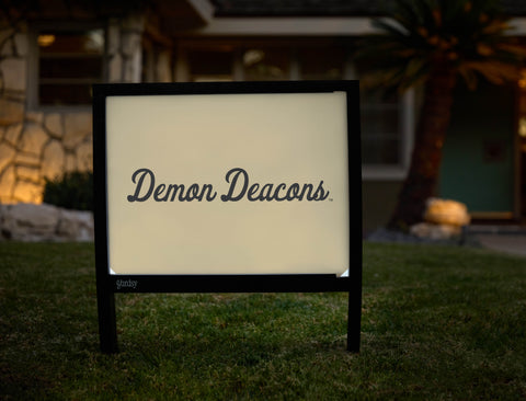 Demon Deacons Script Gold Yardsy Sign - Hero