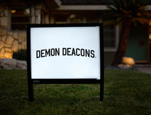 Demon Deacons White Yardsy Sign