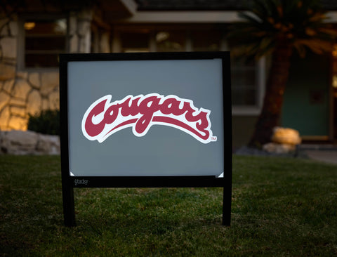 Washington State Cougars Wordmark Gray Yardsy Sign - Hero