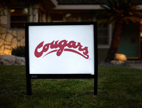 Washington State Cougars Wordmark White Yardsy Sign - Hero