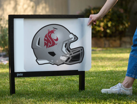 Washington State Gray Helmet Mark White Yardsy Sign - Interchangeable
