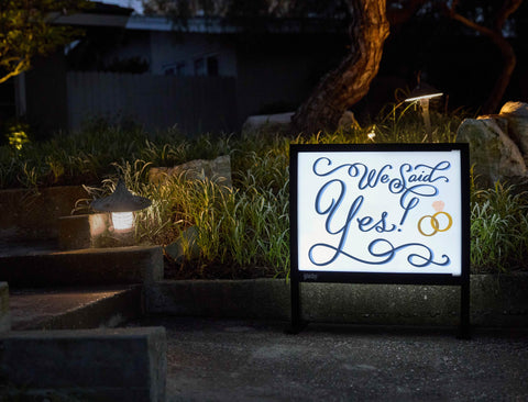 We Said Yes Yardsy Sign - Flat Feet