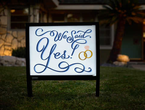 We Said Yes Yardsy Sign - Hero