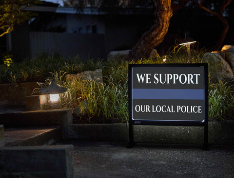We Support Our Local Police Yardsy Sign - Flat Feet