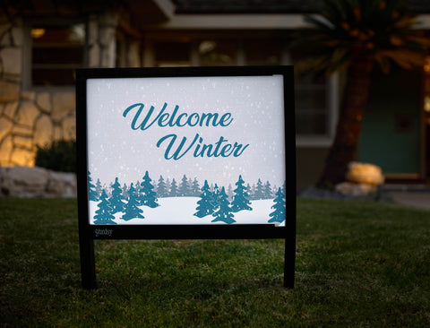 Welcome Winter Yardsy Sign