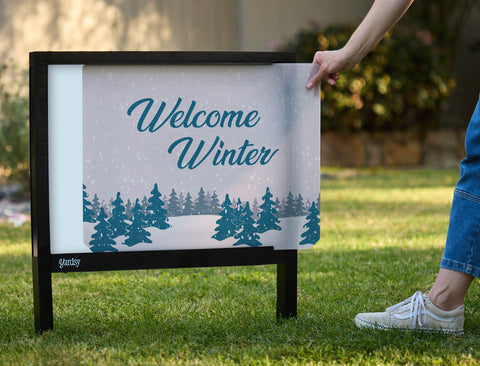 Welcome Winter Yardsy Sign