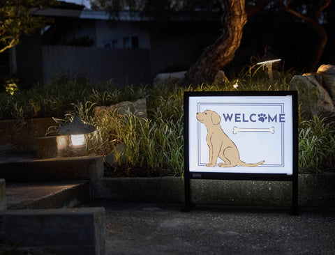 Welcome Dog Yardsy Sign - Flat Feet