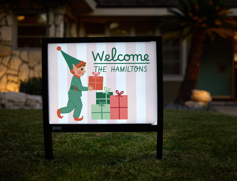 Welcome Elf Custom Yardsy Sign - Hero