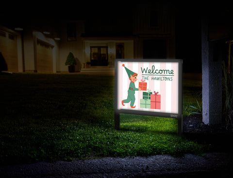 Welcome Elf Custom Yardsy Sign