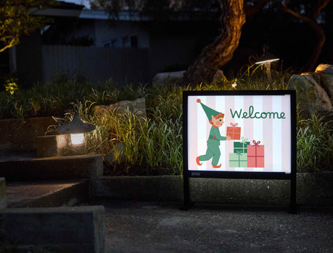 Welcome Elf Yardsy Sign - Flat Feet