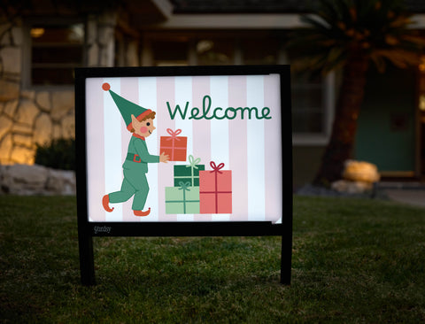 Welcome Elf Yardsy Sign - Hero