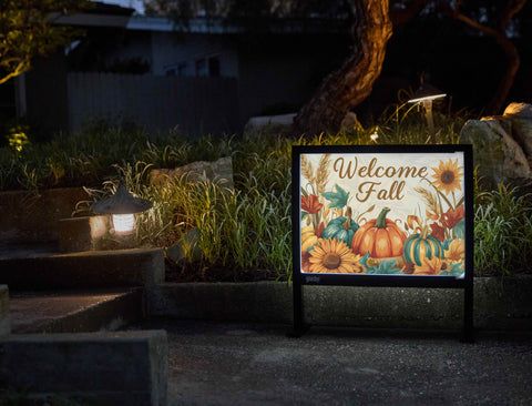 Welcome Fall Harvest Yardsy Sign - Flat Feet
