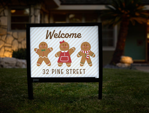 Welcome Gingerbread Custom Yardsy Sign - Hero