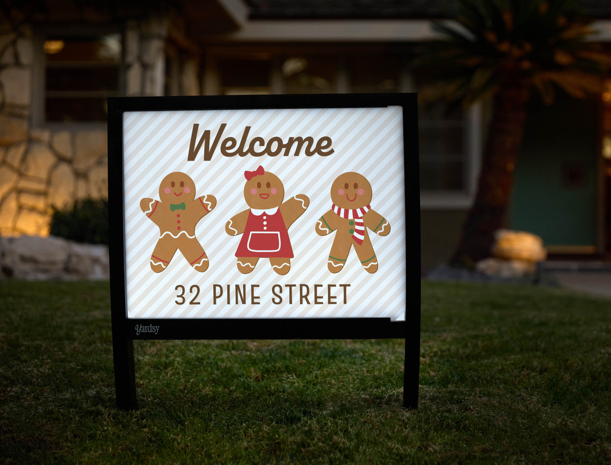 Welcome Gingerbread Custom Yardsy Sign