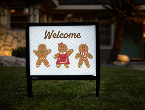 Welcome Gingerbread Yardsy Sign - Hero