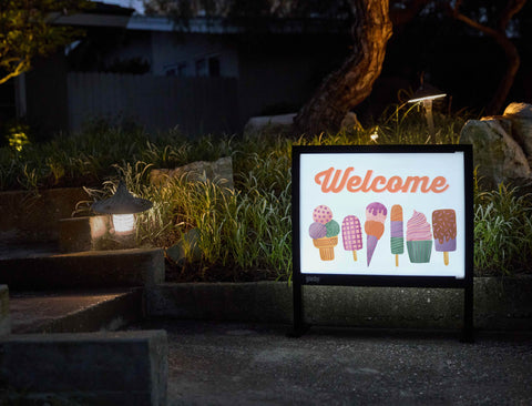 Welcome Ice Cream Yardsy Sign - Flat Feet