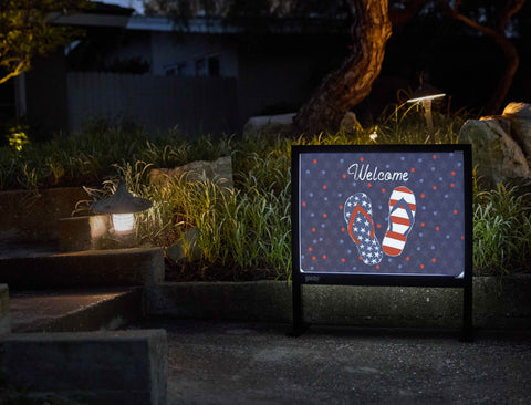 Welcome Patriot Yardsy Sign - Flat Feet