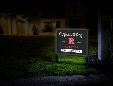 Welcome Rutgers Custom Yardsy Sign