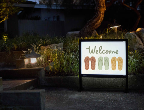 Welcome Sandals Yardsy Sign - Flat Feet