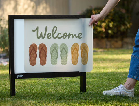 Welcome Sandals Yardsy Sign - Interchangeable