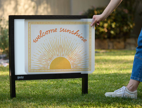 Welcome Sunshine Yardsy Sign - Interchangeable