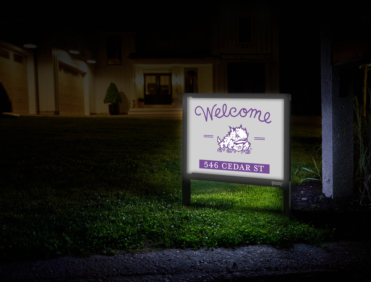 Welcome TCU Custom Yardsy Sign
