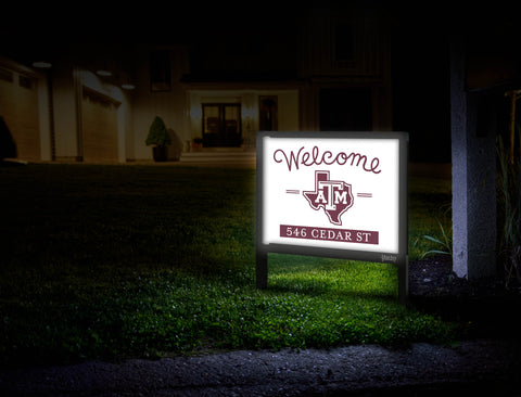 Welcome Texas A&M Custom Yardsy Sign