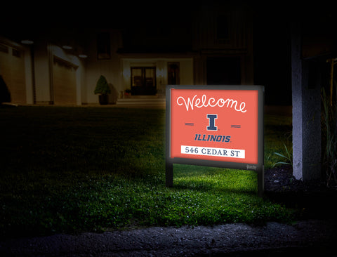 Welcome University Of Illinois Custom Yardsy Sign