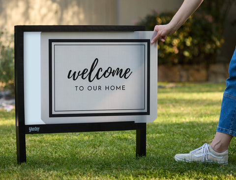 Welcome To Our Home Yardsy Sign - Interchangeable