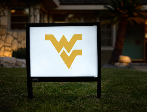 West Virginia Gold Primary Mark White Yardsy Sign - Hero